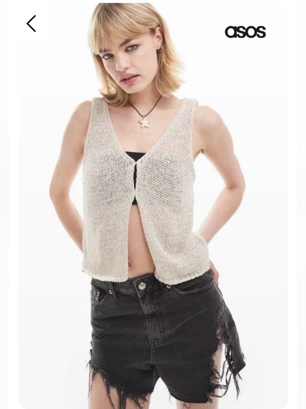 Crochet Knit Vest